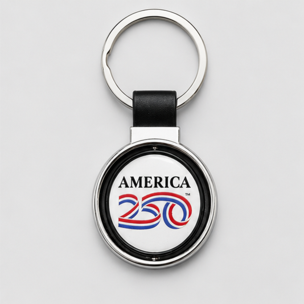 America 250™ Silver Spinner Keychain
