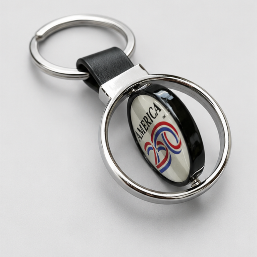 America 250™ Silver Spinner Keychain