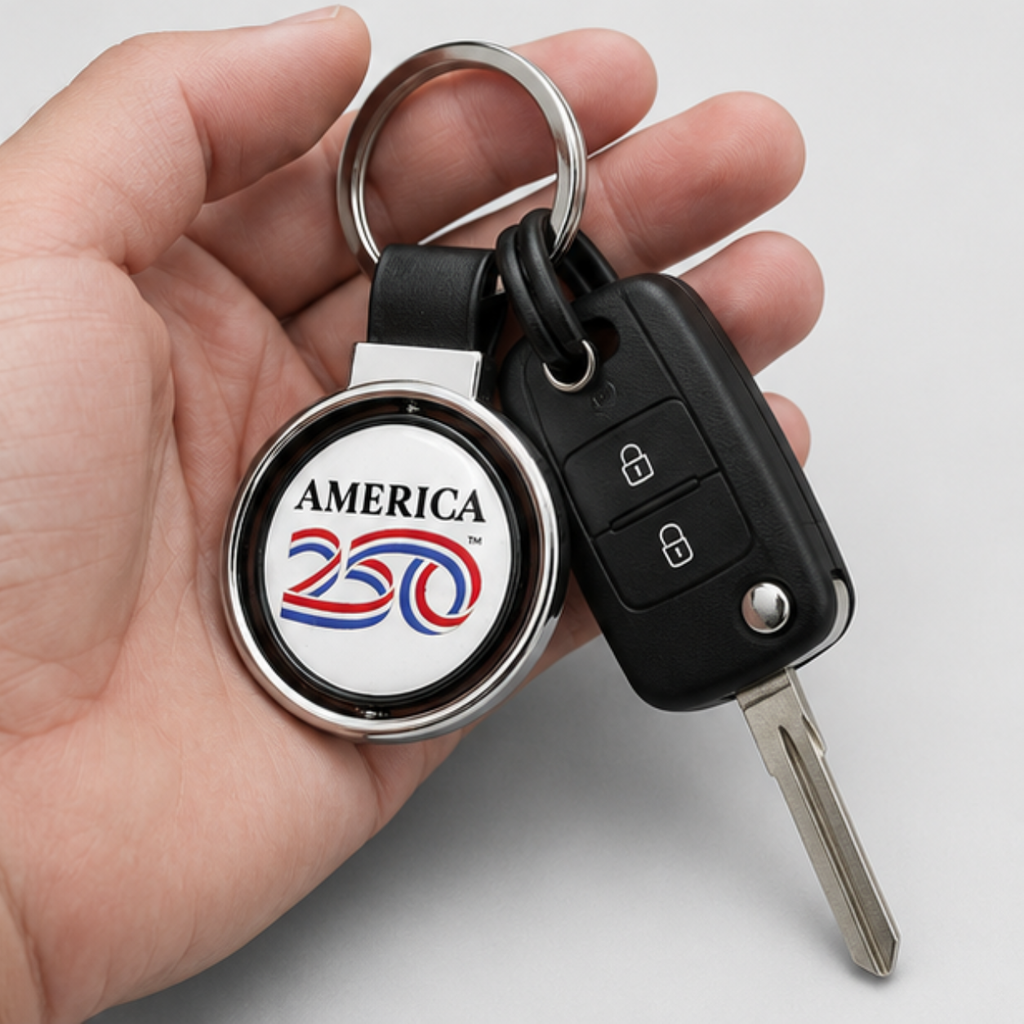 America 250™ Silver Spinner Keychain