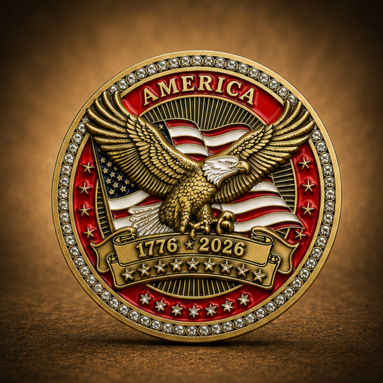 America 250™ Ruby Edition Challenge Coin