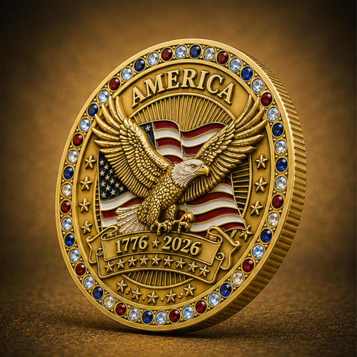 America 250™ Black Patriot Edition Challenge Coin