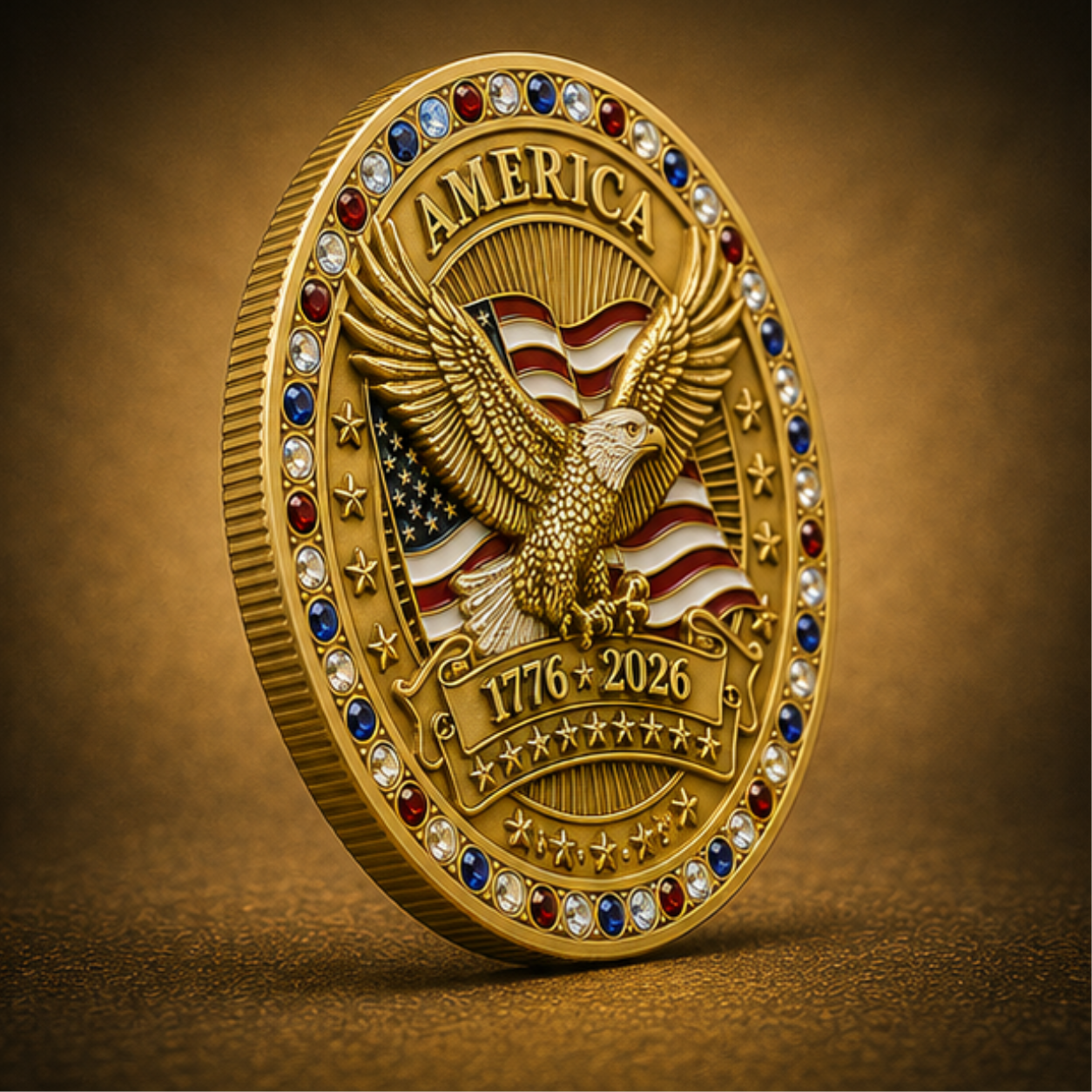 America 250™ Black Patriot Edition Challenge Coin