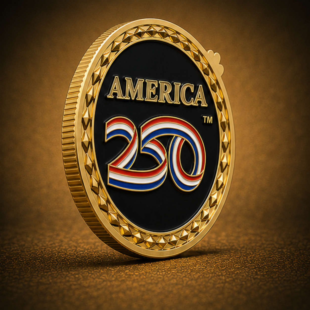 America 250™ Black Patriot Edition Challenge Coin
