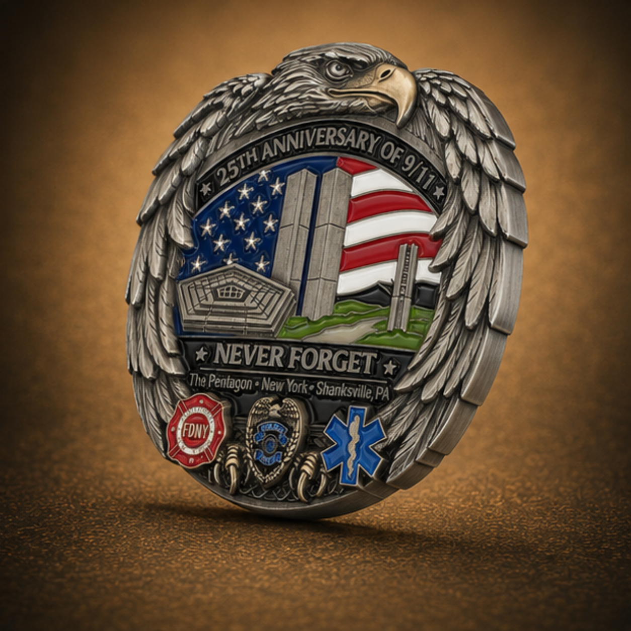 America 250™ Never Forget Challenge Coin