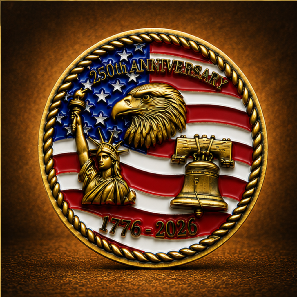 America 250™ Magnetic Golf Ball Marker Challenge Coin