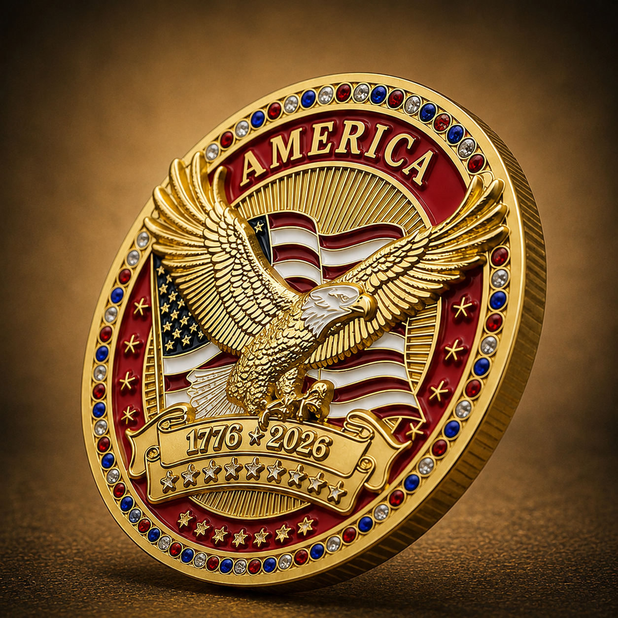 America 250™ Ruby Patriot Edition Challenge Coin